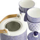 TOKYO DESIGN STUDIO Nippon Blue Tea Giftset Dots 0,8 l mit 4 Tassen – Lines/Star/Dots/Wave Bild 3