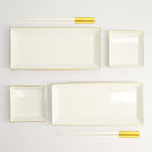 TOKYO DESIGN STUDIO Nippon Sushi Platten Set mit weißgoldenem Rand für 2 Personen Bild 2