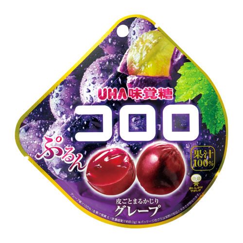 UHA Mikakuto Kororo Traube Gummibonbon 48g