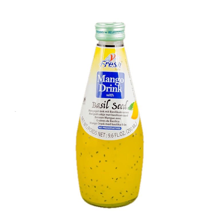V-FRESH Mangosaft mit Basilikumsamen 290ml (EINWEG)