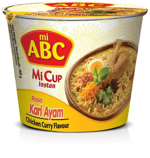 ABC Instant Cup Nudeln Curry Huhn 60g