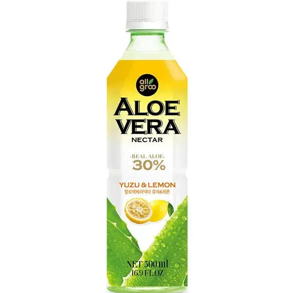 ALLGROO Aloe Vera Getränk Yuzu & Zitrone 500ml (EINWEG)