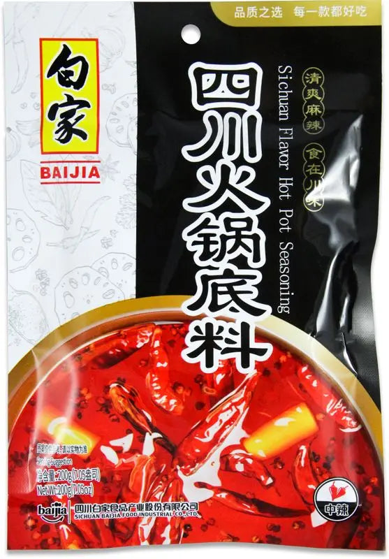 BAIJIA Hot Pot Gewürzmischung Spicy Sichuan 200g