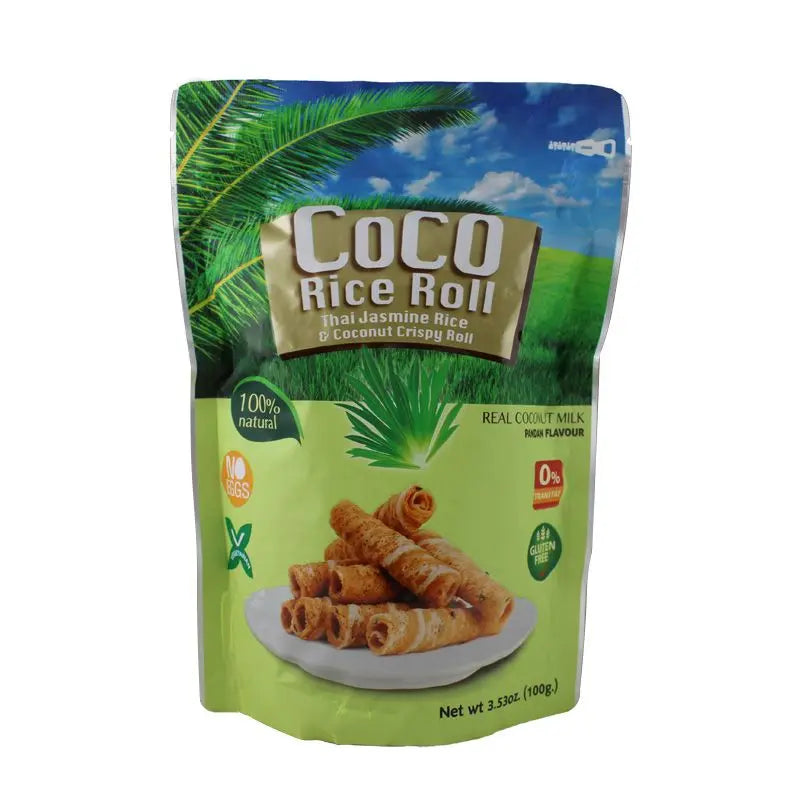 COCO knusprige Reisrolle Pandan 100g