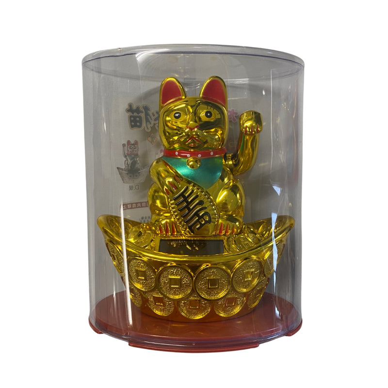 MAOMAO Glückskatze Gold Solarstrom 10cm