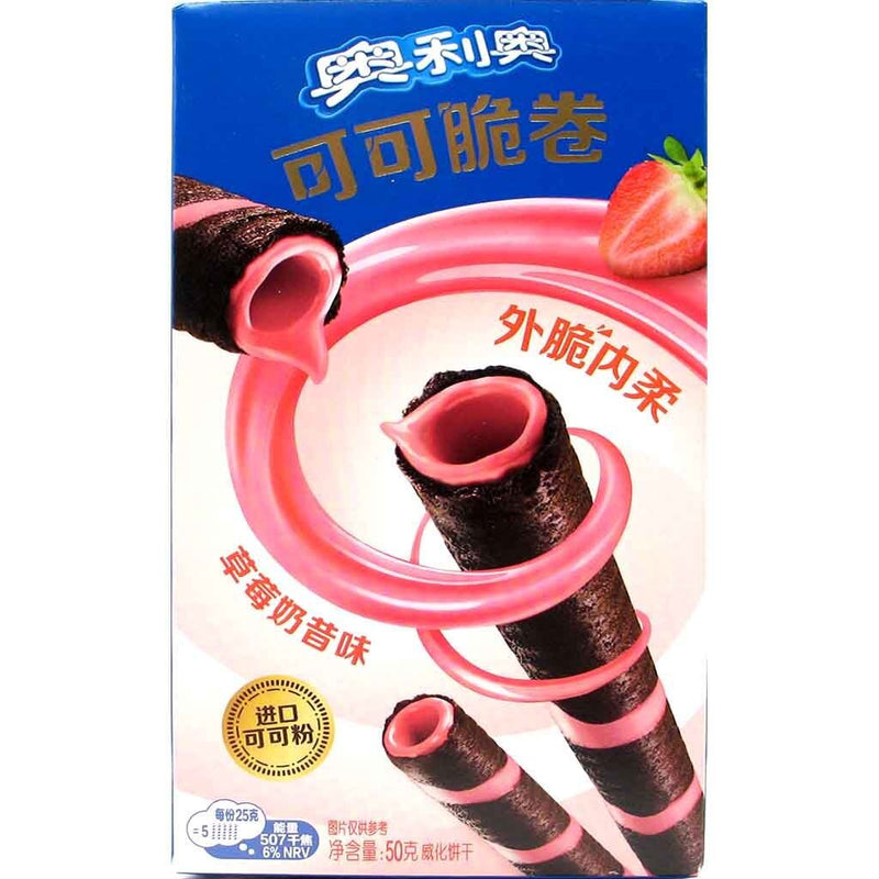 OREO Kakao Knusperrolle Erdbeere 50g