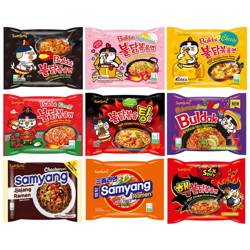 SAMYANG Instant Nudeln Probier Set - 9 Sorten